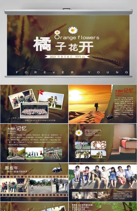 2017唯美同学聚会怀旧ppt模板幻灯片 2017唯美同学聚会怀旧ppt模板幻灯片