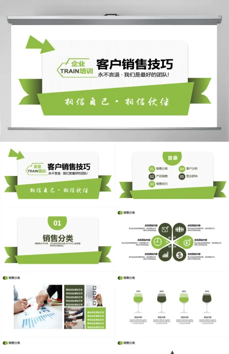 企业培训销售技巧动态PPT