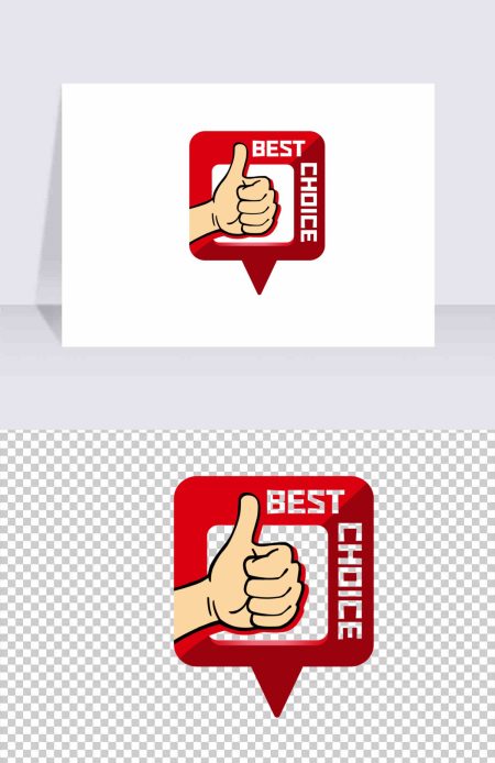 大拇指标签设计矢量素材