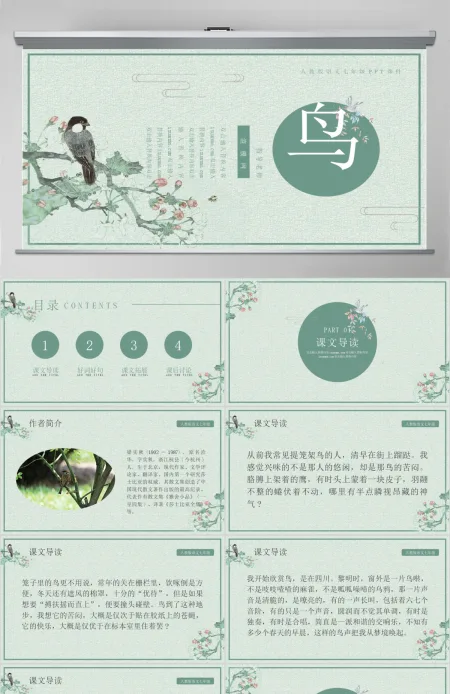 人教版初七年级语文鸟PPT课件 人教版初七年级语文鸟PPT课件