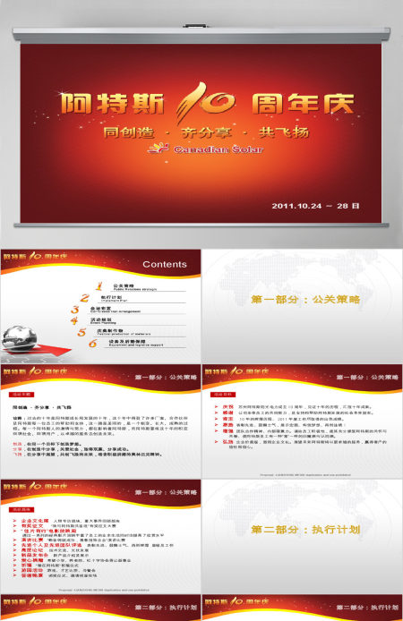 周年庆 PPT模板图片