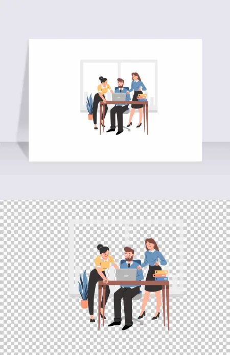 商务办公矢量插画元素