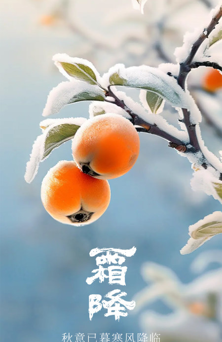 霜降二十四节气海报设计