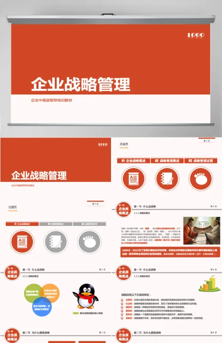 企业战略管理行业PPT模版 企业战略管理行业PPT模版