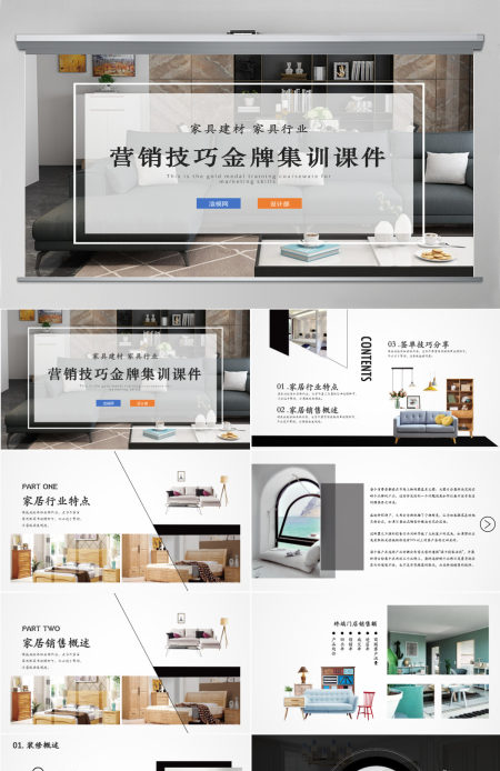 家具建材家居行业营销技巧金牌集训课件PPT模板
