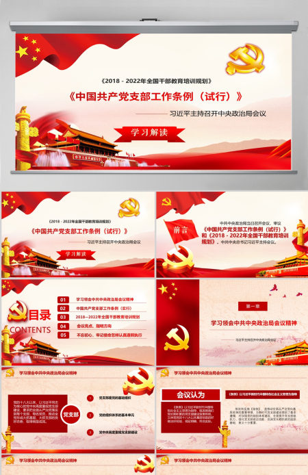 2021中国共产党支部工作条例PPT (Web)