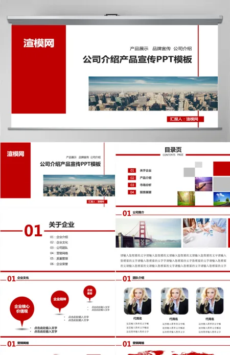 公司介绍产品宣传PPT模板