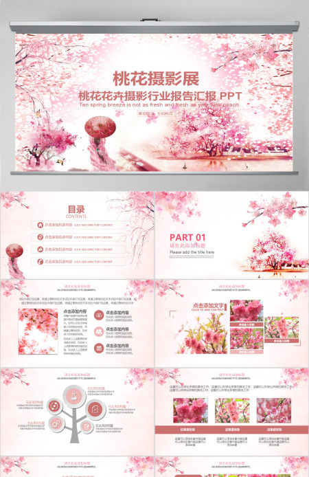 桃花花卉摄影行业报告PPT