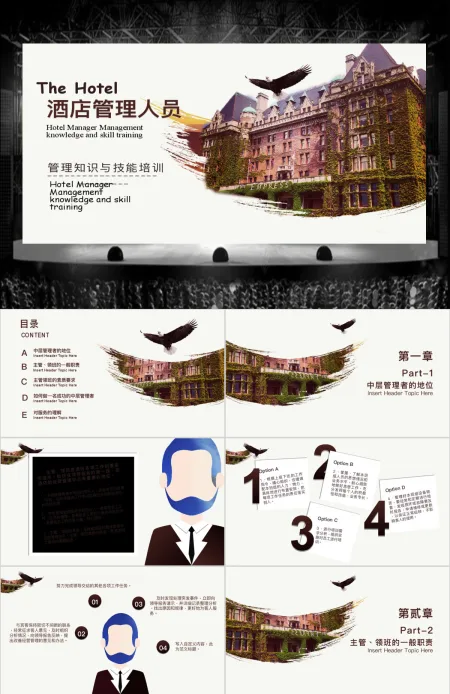 英伦商务风酒店管理人员管理知识与技能培训PPT模板 英伦商务风酒店管理人员管理知识与技能培训PPT模板