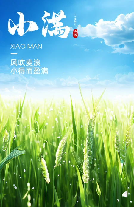 小满二十四节气海报朋友圈宣传
