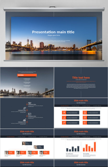 深色商务人力资源企业汇报总结通用PPT