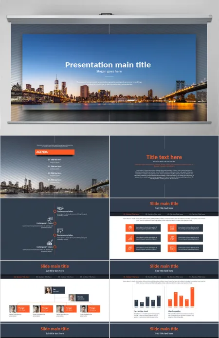 深色商务人力资源企业汇报总结通用PPT
