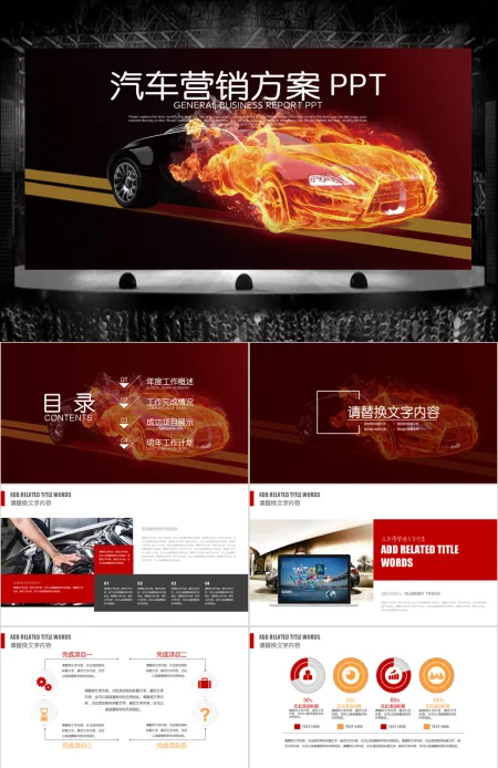 炫酷汽车营销方案商业计划书工作总结PPT 炫酷汽车营销方案商业计划书工作总结PPT