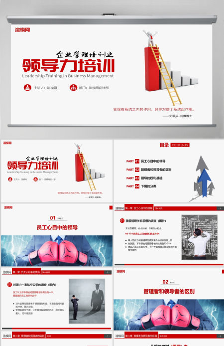 框架内容完整到手即用企业管理培训领导力培训课件PPT模板